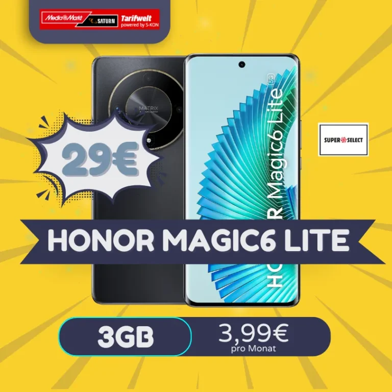 Honor Magic 6 Lite + 3GB für 3,99€ ➡️ Effektiv -3,14€