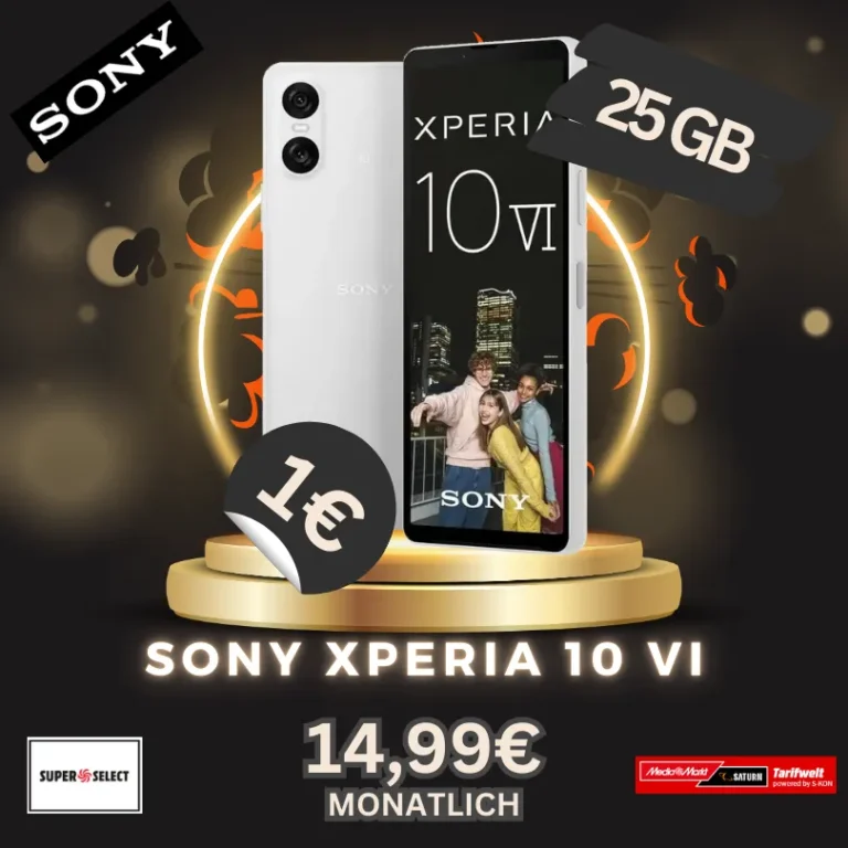 📱 Xperia 10 VI: 25GB für 1€ – Effektivpreis 1,32€ mtl