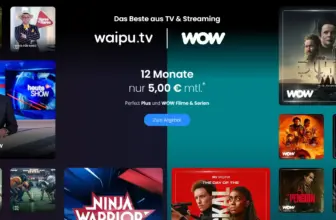 waipu.tv Perfect Plus + WOW: 5€ Streaming-Deal