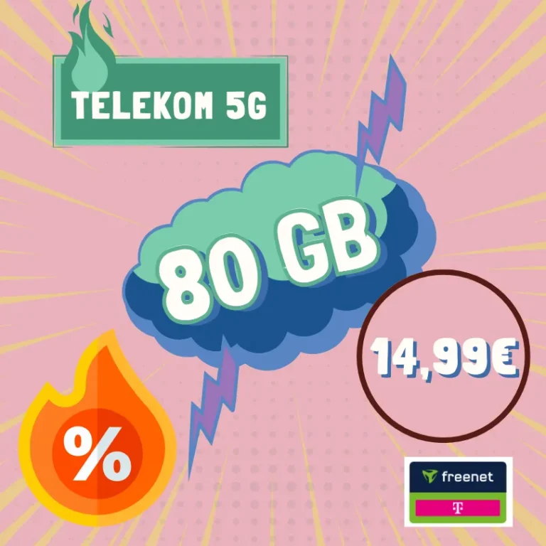 🔥 Telekom 5G: 80 GB für 15€ – Black Week Deal 2024