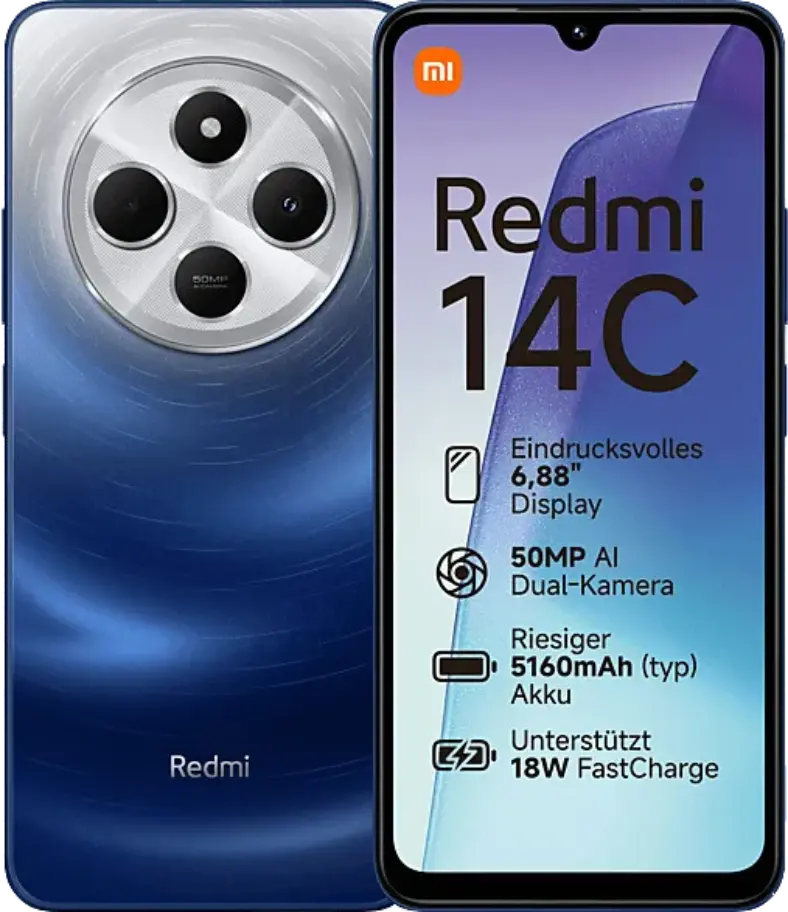 Xiaomi Redmi 14C für 4.95 EUR mit Telekom Magenta Mobil M 100 GB