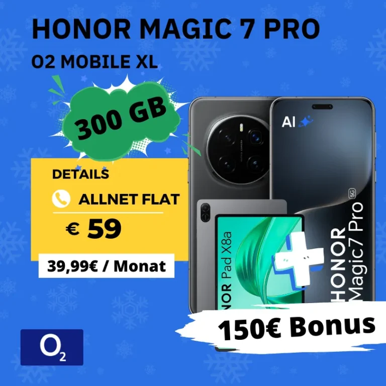 📱 Honor Magic 7 Pro: 300GB + Tablet + 150€ Bonus | -22€