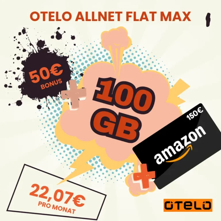 🔥 otelo Allnet-Flat: 50GB/100GB + 200€ Bonus eff. ab 17,07€