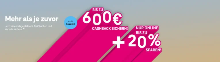 🔥 Telekom 2025: -20% + bis 600€ Cashback | Angebot