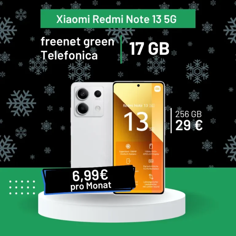 🔥 Xiaomi Note 13 5G + 17GB für 6,99€ | Super Deal