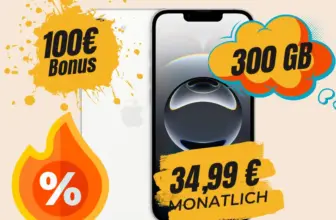 iPhone 16e mit O₂: 300GB für 34,99€ mtl. (eff. 10,32€) 📱💯