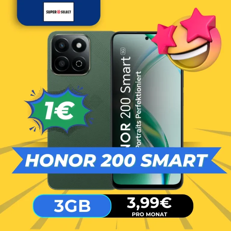 📱 Honor 200 Smart 3GB O₂ eff. -1,14€ Deal!