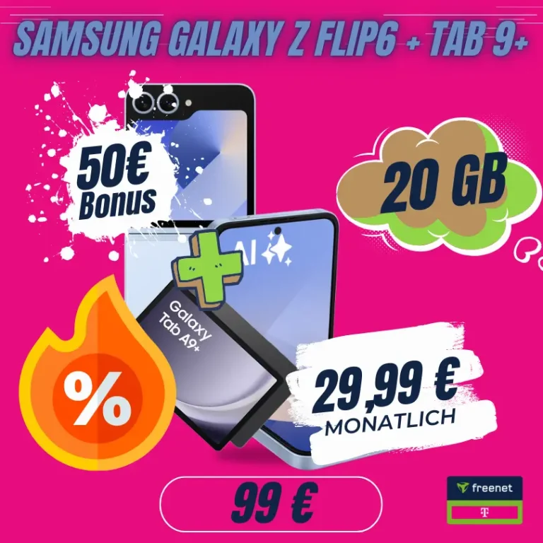 Samsung Galaxy Z Flip 6 + 20GB 📱 -2,72€ mtl. (Telekom) 🔥