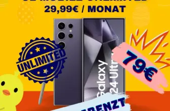 Samsung S24 Ultra + O₂ Unlimited: -1,71€ effektiv 🔥