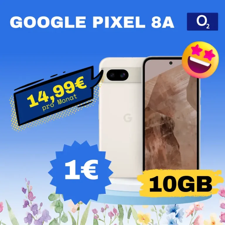 🔥 Pixel 8a + O₂: 10GB für 14,99€ mtl. | eff. 0,87€ im O₂-Netz