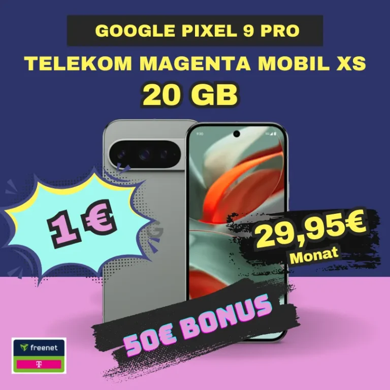 📱 Pixel 9 Pro 29,95€ mtl. 20GB Telekom eff. 1,07€