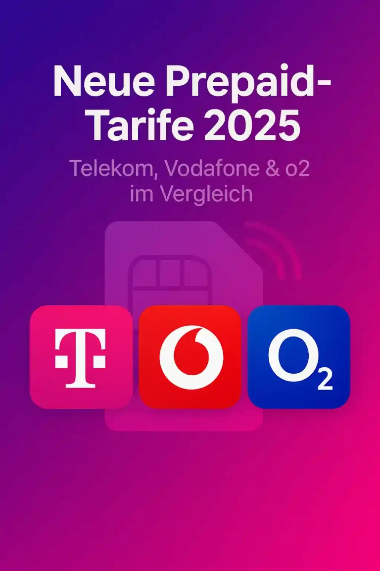 🔥 Neue Prepaid-Tarife 2025: Telekom, Vodafone & o2 ab 4,99€ 📱