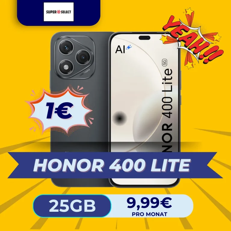 Honor 400 Lite + 25GB O₂ für 9,99€ ⭐ Eff. -1,16€!