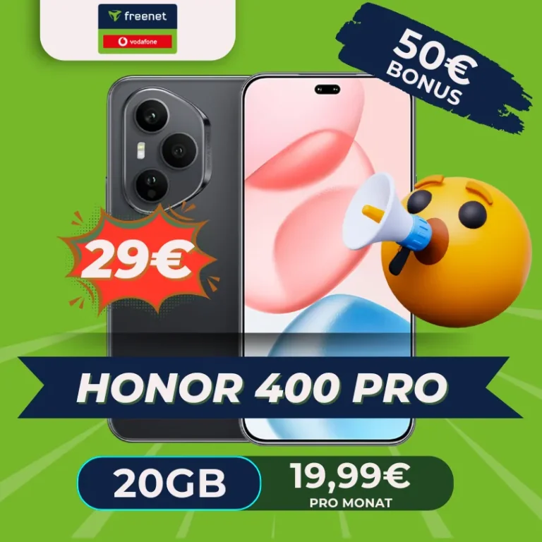 📱 Honor 400 Pro 20GB Vodafone eff. -12€ Deal!
