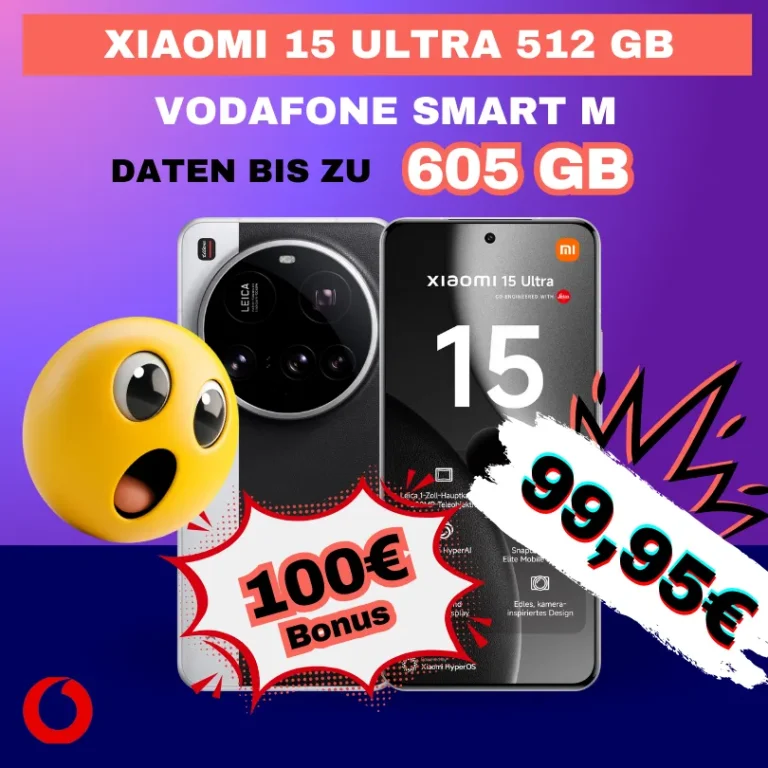 📱 Xiaomi 15 Ultra + 65GB Vodafone | Nur 2,20€ mtl. 🔥