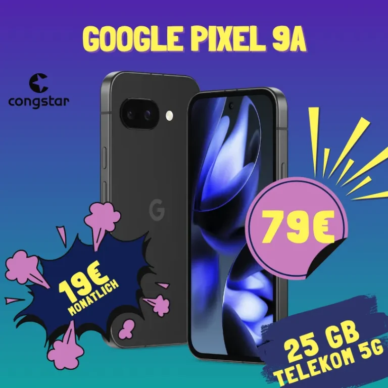📱 Pixel 9a 19€/Monat + 25GB 5G Telekom eff. 5,62€