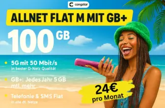 📱 congstar 100GB nur 24€ - Telekom 5G Flat M Update