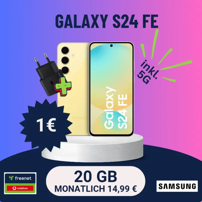 📱 Galaxy S24 FE 14,99€ mtl + eff. -3€ 20GB Vodafone 5G