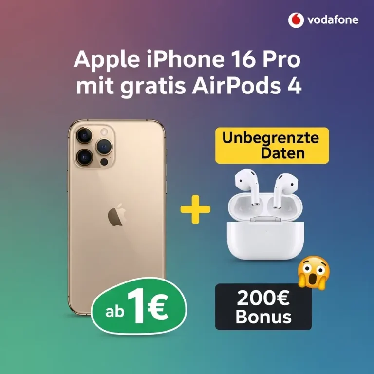 📱 iPhone 16 Pro + AirPods 4 + Unlimited Vodafone Young