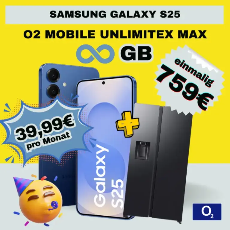 Galaxy S25 + Unlimited + Kühlschrank | -25€/M O₂