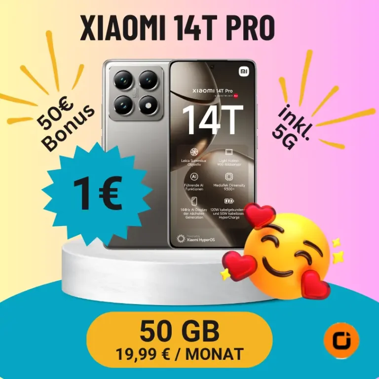 📱 Xiaomi 14T Pro nur 19,99€ mtl. + 50GB Vodafone 5G eff. 0,20€