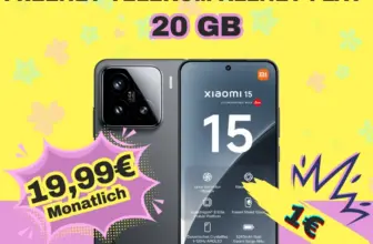 📱 Xiaomi 15 20GB Telekom nur 19,99€ eff. -7,85€