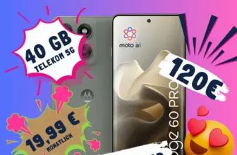 Motorola Edge 60 Pro + 40GB ab 2,53€ 🔥 Telekom Deal