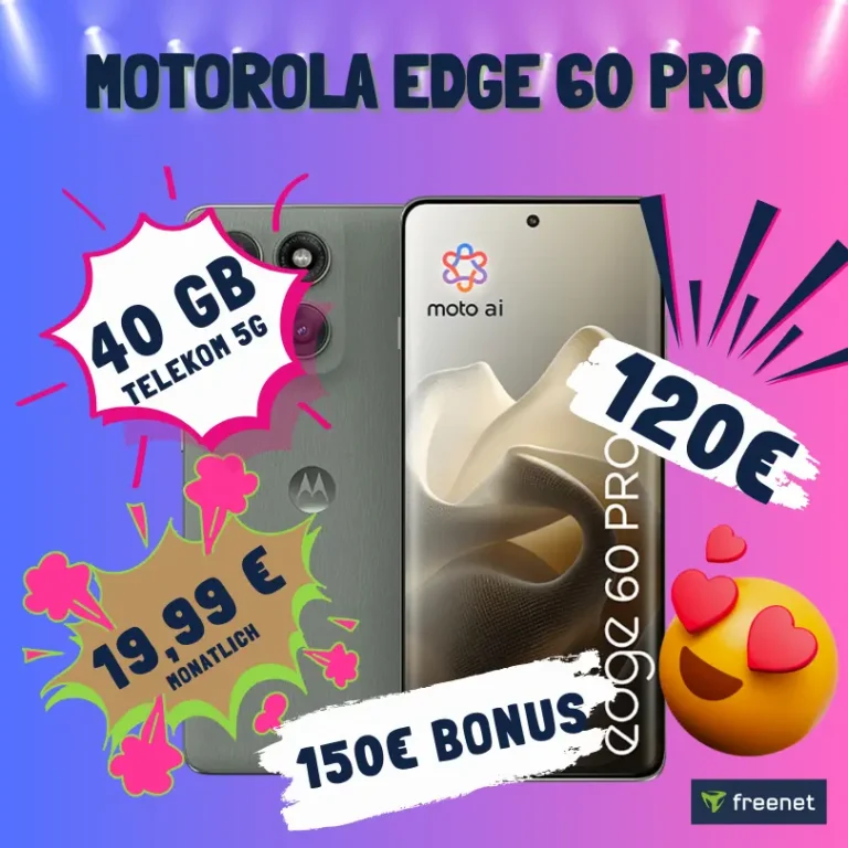 Motorola Edge 60 Pro + 40GB ab 2,53€ 🔥 Telekom Deal