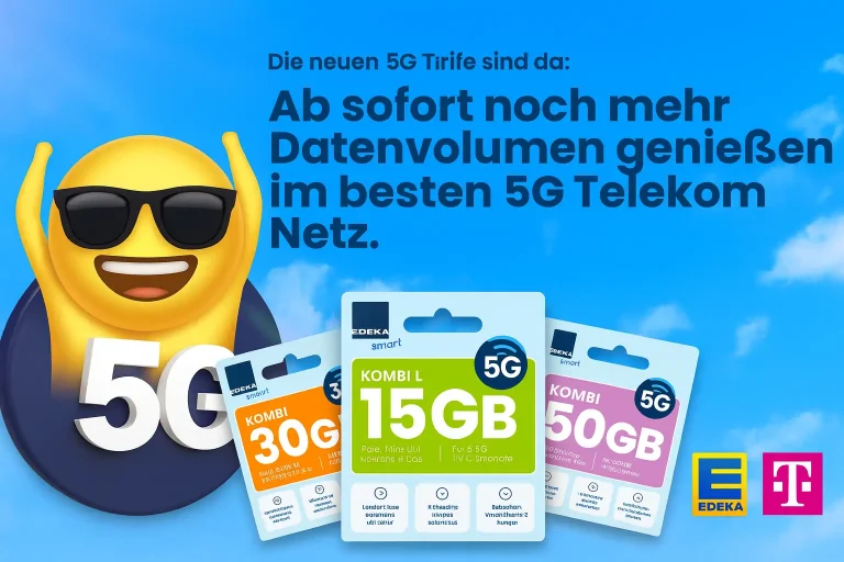 📱 EDEKA smart: 15GB 5G für 9,95€ | Telekom-Netz Prepaid