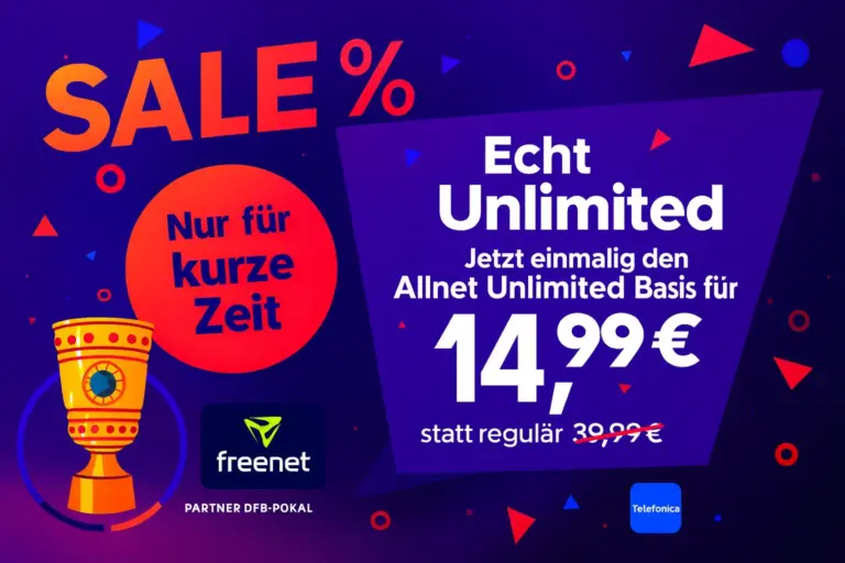 📱 freenet Unlimited 14,99€ o2-Netz DFB-Deal