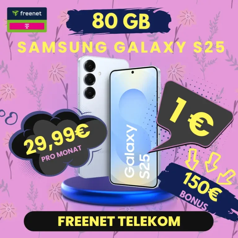📱 Galaxy S25 80GB nur 29,99€ Telekom eff. 1,53€