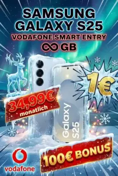 📱 Galaxy S25 + Vodafone Unlimited ab eff. -0,97 €/Monat