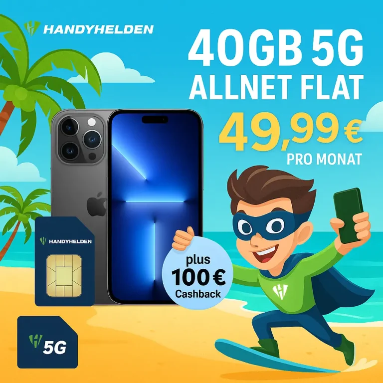 📱 Galaxy S25 + iPhone 16 Pro 40GB ab 39,99€ ⚡ 3,76€