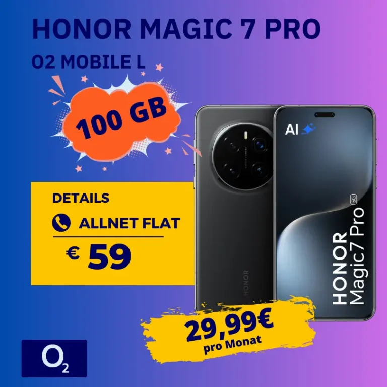 📱 Honor Magic 7 Pro 29,99€ + 100GB O₂ | Eff. -5,35€
