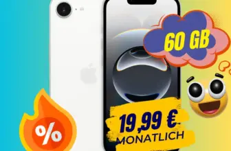 📱iPhone 16e O₂ 60GB nur 19,99€ | eff. 0,40€ 🔥