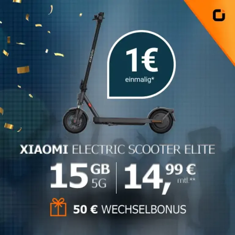 🛴 Xiaomi Elite 1€ + 15GB Vodafone 14,99€ + 50€ Bonus