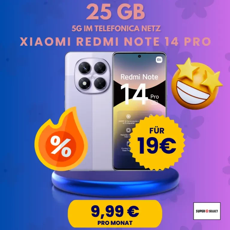 📱 Redmi Note 14 Pro 5G: 9,99€ + 25GB Telefónica eff. -2,77€
