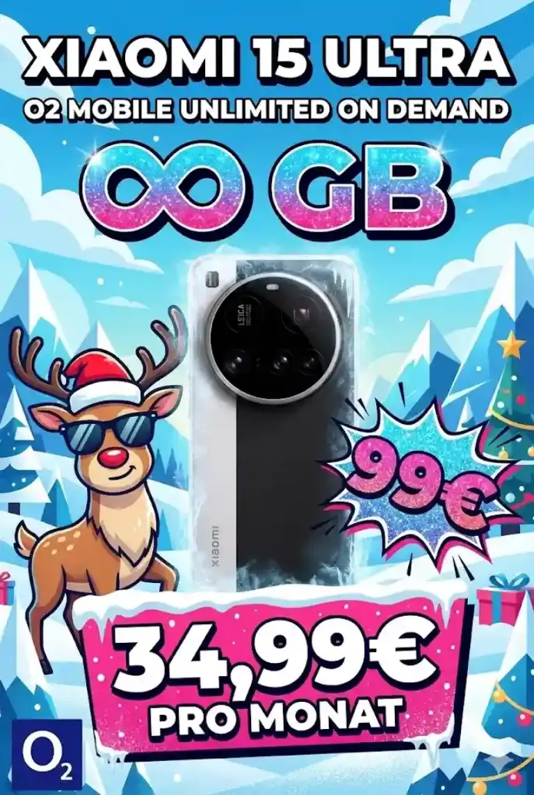 Xiaomi 15 Ultra + O2 Unlimited für eff. -7,01€ mtl.!