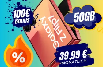 📱 Galaxy Z Flip 7 + Vodafone 50GB nur 39,99€ - eff. 3,11€