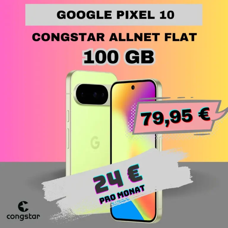 📱 Pixel 10 + congstar: -6,09€/M + 100GB Telekom