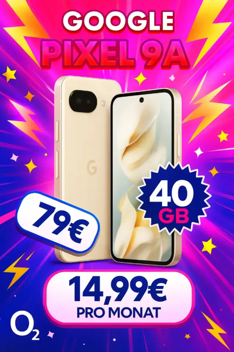 📱 Google Pixel 9a + 40GB nur 2,86€ | o2 Deal ✅
