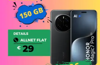 📱 Honor Magic 7 Pro für 29€ + 150GB O2 > 29,99€ = eff. -1,82€!