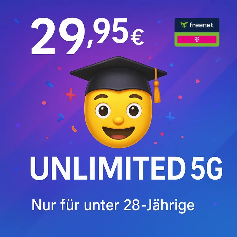 📱 Magenta XL Young 5G: 29,95€ unlimited Telekom-Netz!