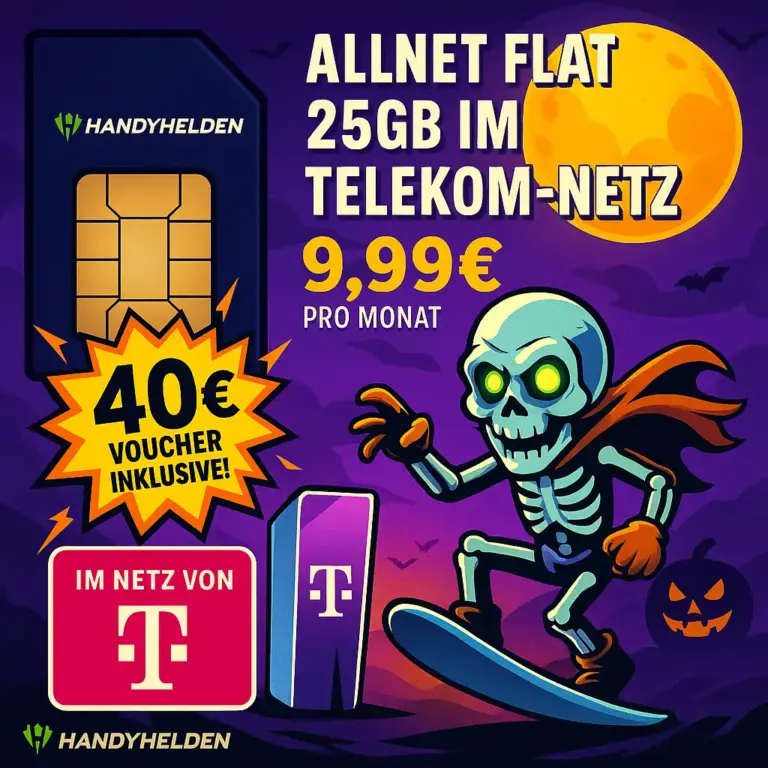 📱 25GB Telekom 9,99€ + 40€ Gutschein | Handyhelden