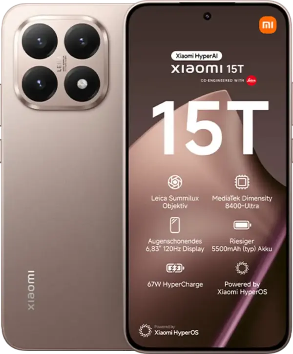 Xiaomi 15T 256 GB für 4.99 EUR mit Vodafone Smart Ultimate ∞