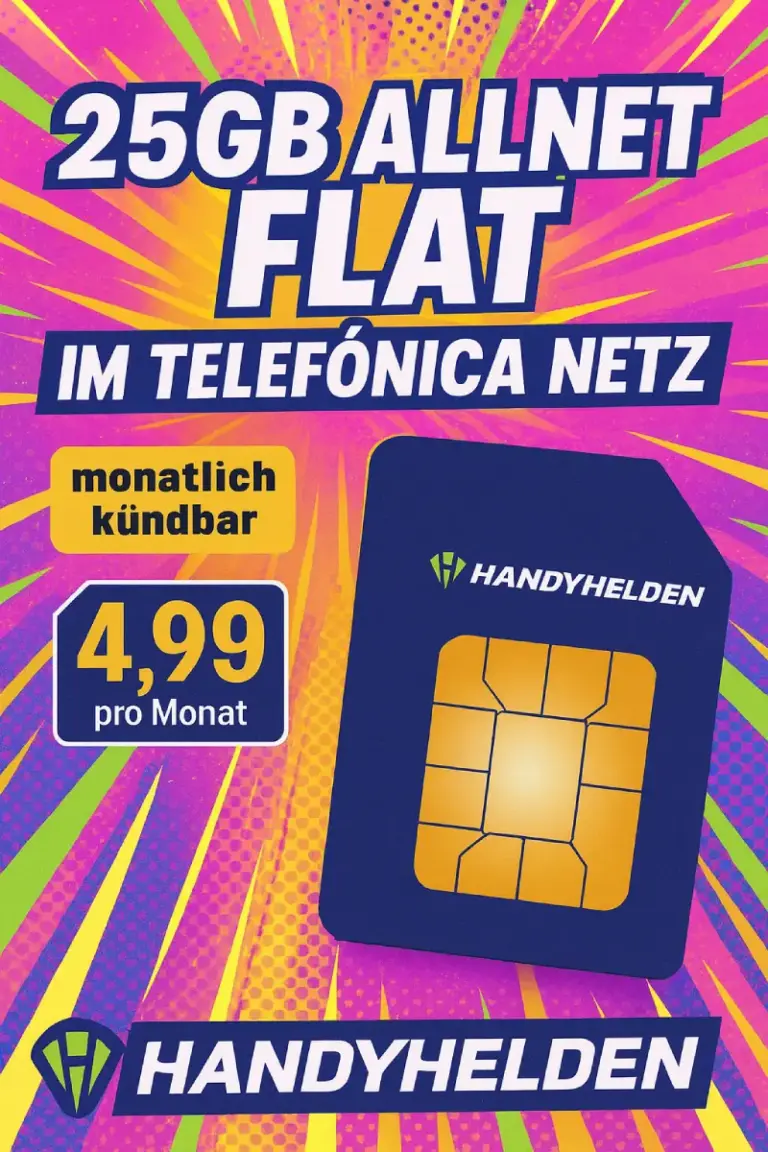 📱 25 GB Allnet-Flat für 4,99€ mtl. – monatlich kündbar