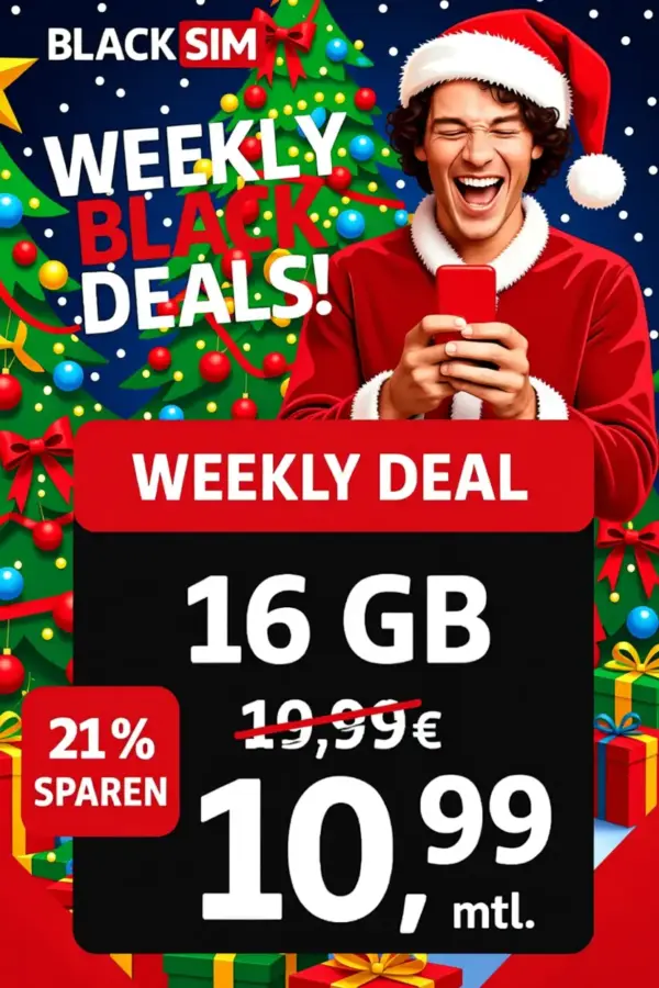 📱 BLACKSIM Angebote | 12 GB für 8,99 € im 5G-Netz ✅