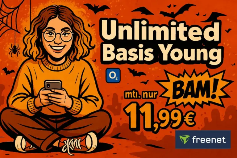 freeet Unlimited o2-Tarif 11,99€ – monatlich kündbar