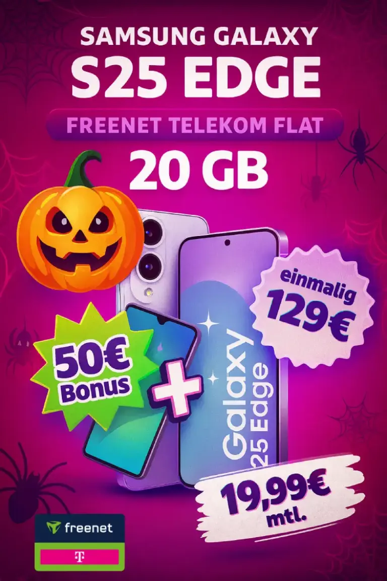 📱 S25 Edge 20GB 19,99€ +Tab -19€ eff. Telekom