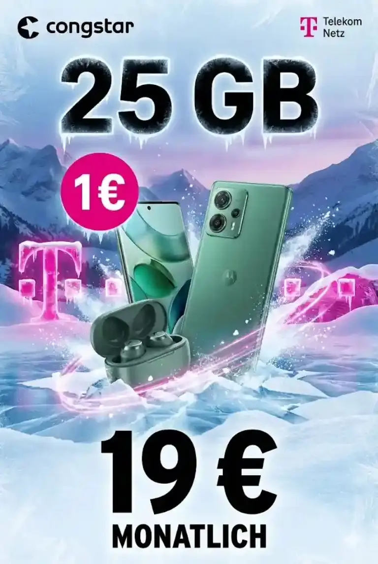 Motorola Edge 60 Pro für 1€ mit Congstar 25 GB für 19€